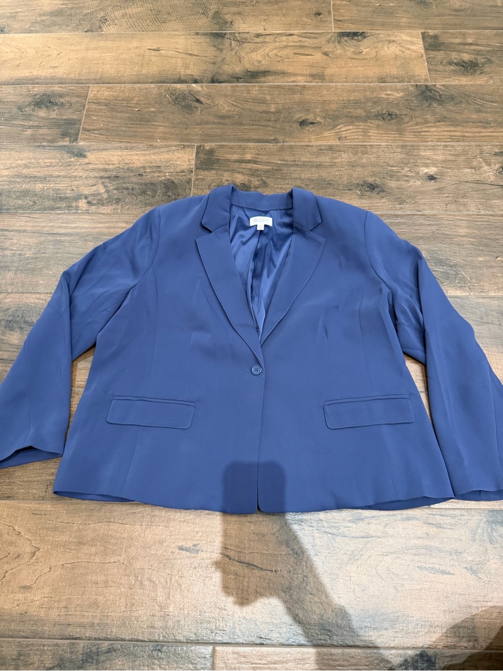 Candace Cameron bure Womens Navy Single-Button Blazer